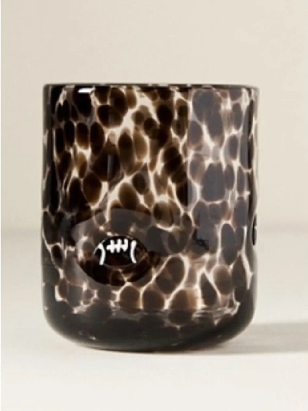 Anthropologie Speckled Brown Black Icon Juice Glass